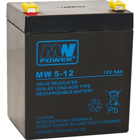 MW 5-12: AGM-Batterie 12V/5Ah 9070107 (T1)