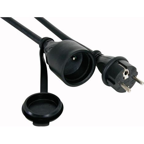Prolunga elettrica Velleman 5 metri nero 3680 watt
