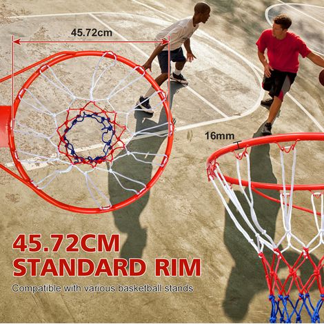 Basketballkorb mit Netz, 45,72 cm, rot HAVRYA (1/2)