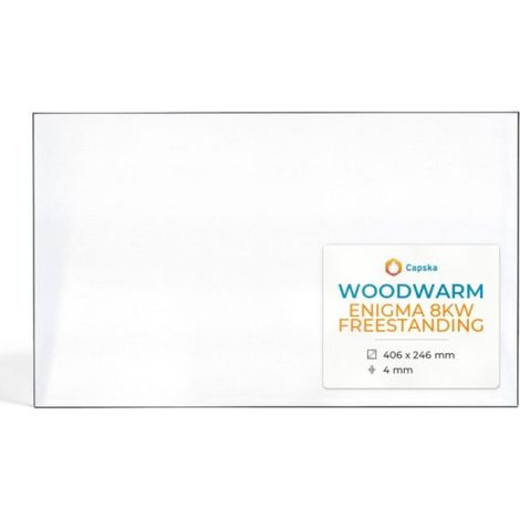 Vitre Woodwarm ENIGMA 8KW FREESTANDING - Verre Rectangle pour poêle à bois - 406 x 246 mm (L1 x H1) - 4 mm (1/5)