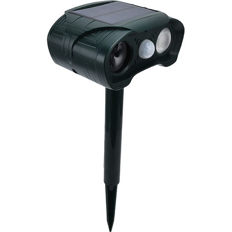 Répulsif à animaux et anti-souris à ultrasons solaire avec 3 modes pour jardin extérieur (1/5)