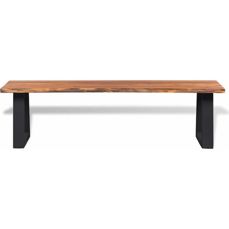 Maison Exclusive - Sitzbank Akazienholz Massiv 160 cm (1/5)