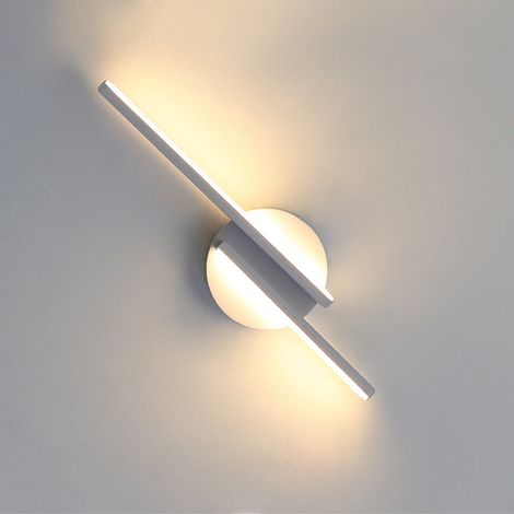 Applique murali LED Moderno Forma della linea Lampada da Parete Bianco Caldo 3000K Per camere da letto, soggiorni, corridoi e disimpegni Bianco