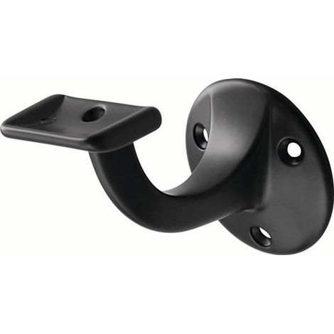 HERMETA Handlaufträger 3507 Alu.ku.-besch.schwarz D.Wandplatte 56mm ger.Auflage HERMETA (1/3)