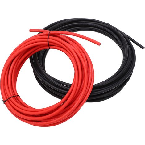 Câble solaire 20m 6mm² – Résistance à la corrosion – Double isolation – Pour systèmes photovoltaïques – Température -45 à 120 ℃ (1/5)