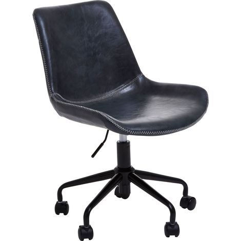 Premier Housewares Bloomberg Grey Leather Chair (1/5)