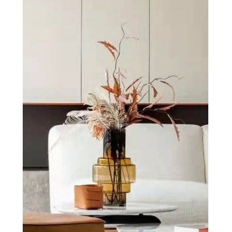 Vase en verre épais style rétro XXL - Vase décoratif en verre de 9 mm d'épaisseur - PANGIVO (1/5)