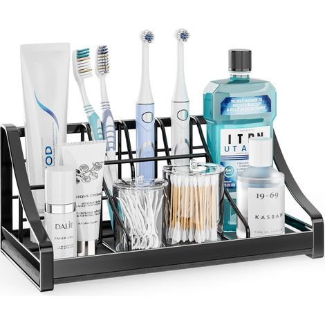 Toothbrush Holder Instant Dry - Bathroom Counter Organizer for Kids - 7 Slots for Bathroom Sink Accessories - Toothbrush Countertop Organization (1/5)