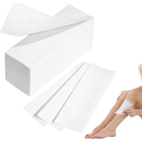 100 Pieces Non-Woven Strips for Hair Removal with Hot Wax and Sugar Paste Face, 20 x 7 cm Waxing Strip for Body, Legs and Face Hair Removal (1/5)