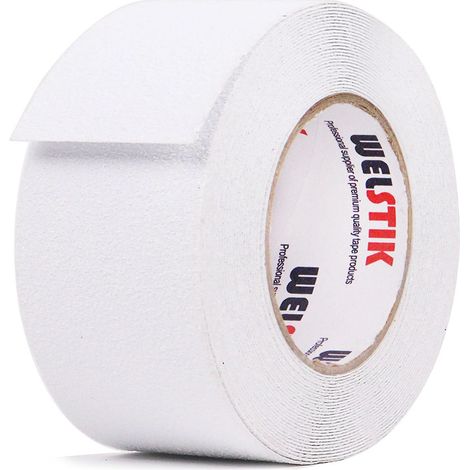 Ruban adhésif antidérapant invisible - friction, adhérence, sécurité, adhésif abrasif pour escaliers, intérieur, extérieur - (5 cm x 5m, transparent) (1/5)