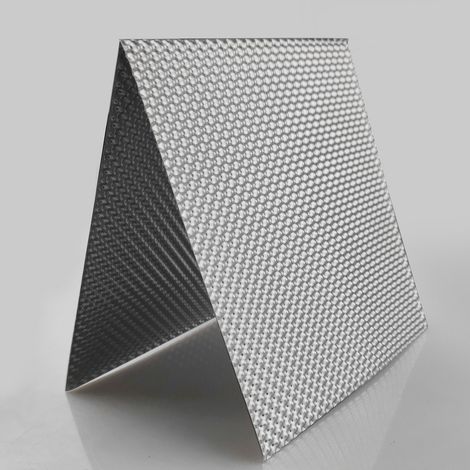 Pannello termico in alluminio goffrato parafiamma Packaging - 50cm x 122cm