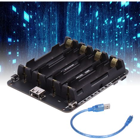 Das Batteriefach für vier 18650-Akkus mit Micro-USB-Schnittstelle ist kompatibel mit Arduino und Raspberry Pi. (1/5)