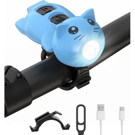 Lumière pour Trottinette Enfants,Rechargeable par USB,3 Modes d'éclairage,Convient pour Scooter et vélo, Bleu ECLAIRAGE POUR CYCLE (1/4)