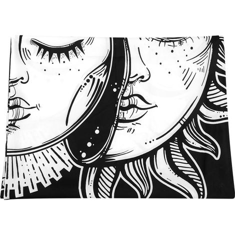 Tenture murale en polyester style bohème, tapisserie décorative pour chambre et salon, 150 x 130 cm (1/5)