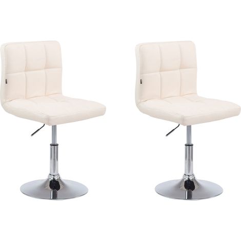 Set 2 Sedie Lounge Palma V2 in similpelle crema (1/5)
