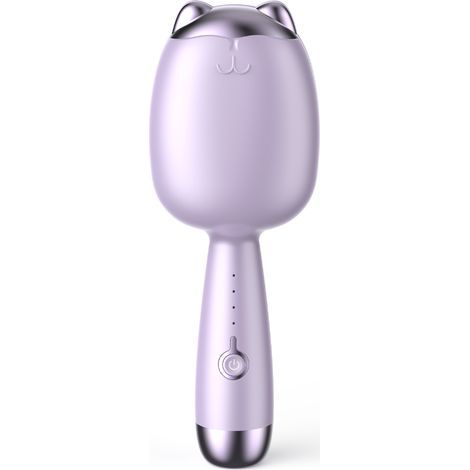 Lockenstab im Strand-Look, Ionen-Lockenstab mit 3,2 cm (1,26 Zoll) Doppelstab, einfach zu bedienen, vier Geschwindigkeitsstufen und automatische Abschaltung, lila (1/5)