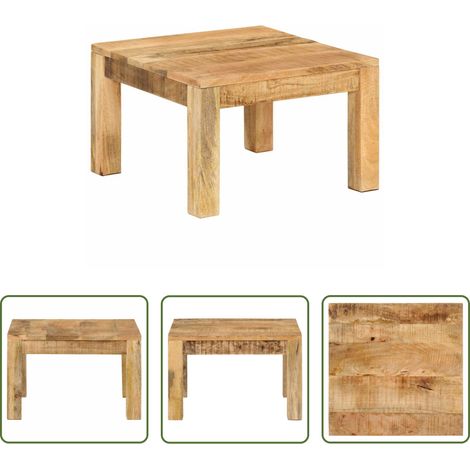 Bois de manguier - Table basse 55x55x35 cm Bois de manguier massif (1/5)