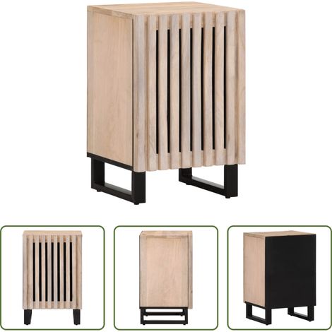 vidaXL Armoire bois manguier - Armoire de salle de bain 38x34x58 cm bois massif de manguier (1/5)
