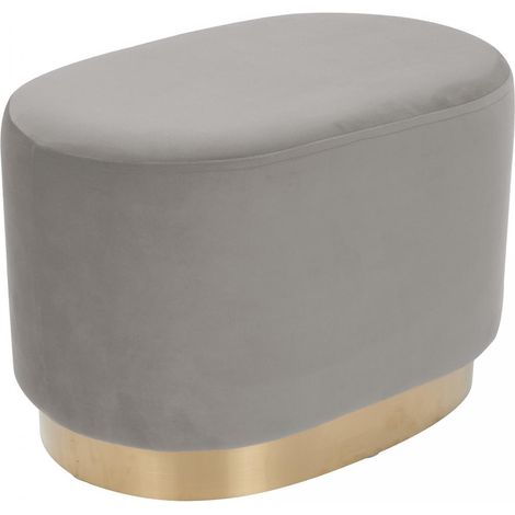 Tabouret semi artisanal en bois ZADE 35x55 brun clair et gris (1/3)