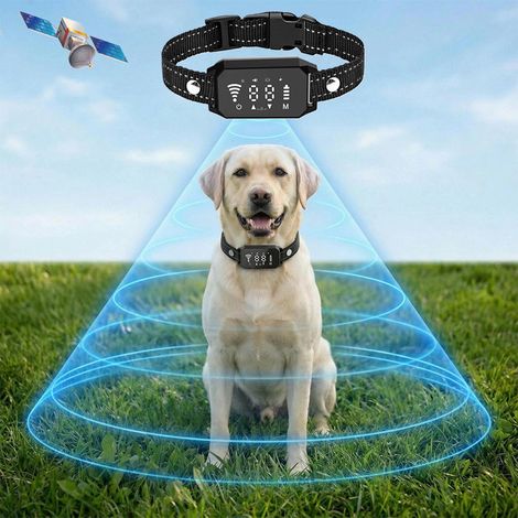 Collier anti-aboiement intelligent rechargeable GPS à ultrasons, dispositif de dressage sans choc, étanche IPX4, 7 niveaux de sensibilité, utilisation intérieur extérieur pour petits et grands chiens (1/5)