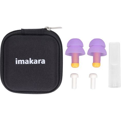 Reusable silicone earplugs, noise-canceling, for work, concerts, swimming (1/5)