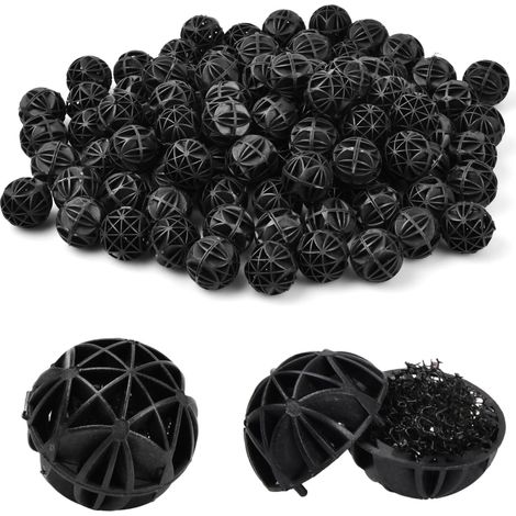 Balle Filtrante Bio - 16 mm - Filtre Poreux Biologique pour Aquarium Bassin Fontaine - 150 Pièces