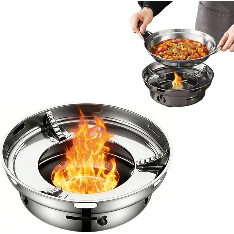 Réchaud à Alcool, Réchaud à alcool inox, Poêle à alcool camping, pour Extérieur Camping, Randonnée, Backpacking, Pique Nique. (1/5)
