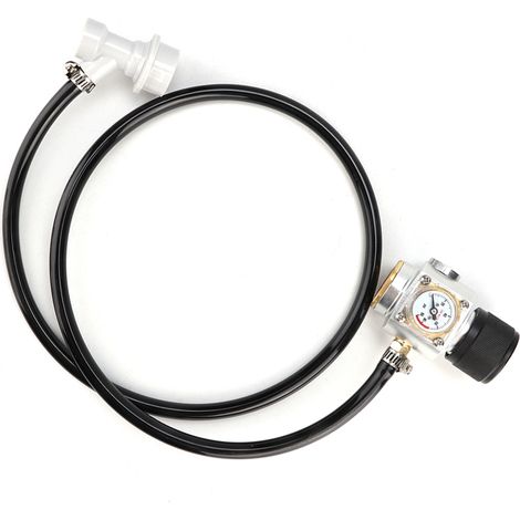 Mini régulateur de gaz CO2 0-90 PSI, ensemble de conduite de gaz 5/16 po, manomètre et kit d'accessoires à verrouillage à bille (1/5)