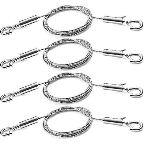 Kit de 4 fils de suspension réglables de 2 m x 1,5 mm pour tableaux - Fil d'acier inoxydable résistant, supporte jusqu'à-AquaForge (1/5)