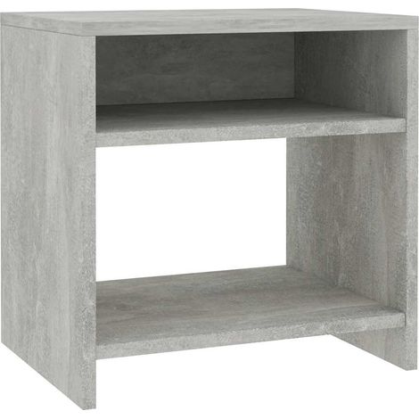 Maison Exclusive - Mesita de noche madera contrachapada gris horm (1/5)