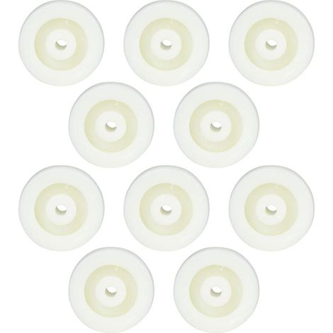 Set di 10 ruote in nylon – 2 pollici – puleggia rotonda – capacità di carico 20 kg – piccolo rullo – porta scorrevole – rotella