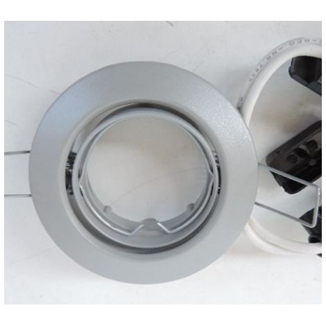 Spot encastré gris Ø 86mm orientable pour lampe GU10 230V (non incl) IP20 KEVIN TRAJECTOIRE 140220