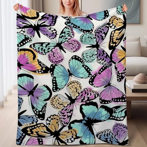 Couverture de lit en polaire, douce et chaude en microfibre légère pour le printemps, décoration de chambre, cadeau idéal pour femmes et hommes, 6080 pouces (1/4)