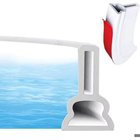 Joint d'étanchéité en silicone 2M pour douche, pour parois de baignoire, bande d'étanchéité autocollante, blanc (1/4)