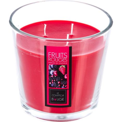 500G duftende Glaskerze - Rote früchte