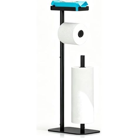 Porte-papier toilette sur pied, support en métal antirouille 4 (1/5)