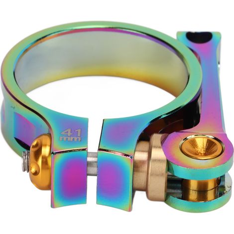 Collier de selle vélo rapide 41mm en alliage aluminium, compatible tige 33.9mm, serrage rapide et coloré (1/5)