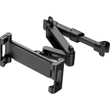 Support réglable pour appui-tête arrière de voiture/téléphone - Support pour iPad de 14 à 26 cm - Support de tablette de voiture avec rotation à 360 ° - Noir (1/5)