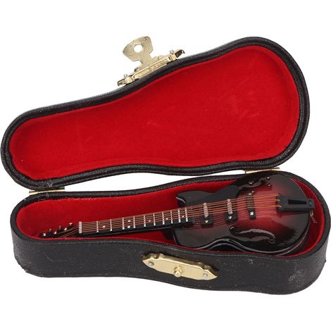Broche femme forme guitare vive, épingle à revers instrument musique, coffret rangement inclus, cadeau décoration (1/5)