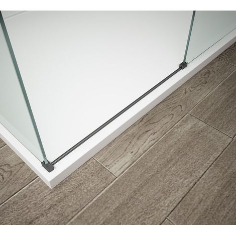 Barre de seuil pour baignoire 1200 mm – Finition noir mat – Installation facile pour salle de bain moderne – Accessoire esthétique et fonctionnel – Polysan (1/2)