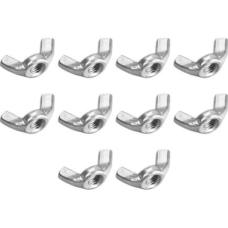 10Pcs M4 écrous à ailettes acier Inox 304 Écrou papillon (1/3)