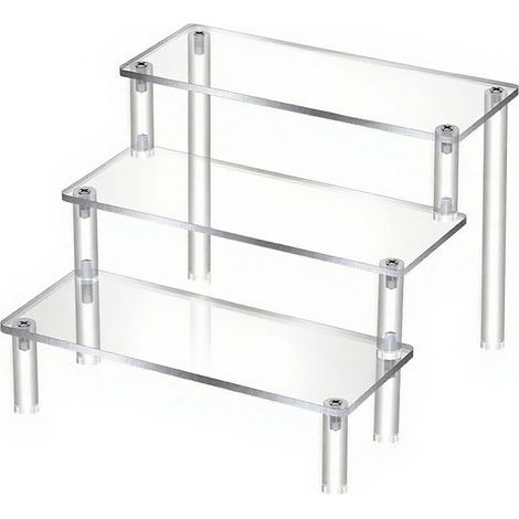 Présentoir Acrylique, Panneau 20 x 8 cm, Trois Couches Presentoir Parfum, Etagere Parfum Transparent, avec Vis et Tournevis, Étagère à Présentation, pour Parfums, Objets Collection (1/5)