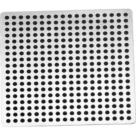 Bonde de douche carrée de 12,7 cm (5 pouces) avec filtre à cheveux en acier inoxydable et trous d'évacuation. Filtre anti-obstruction pour douche. (1/5)