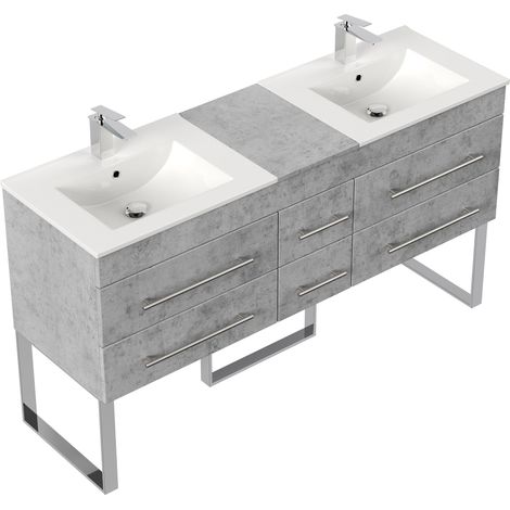 Stand Badmöbel Roma XL SoftClose beton (1/5)