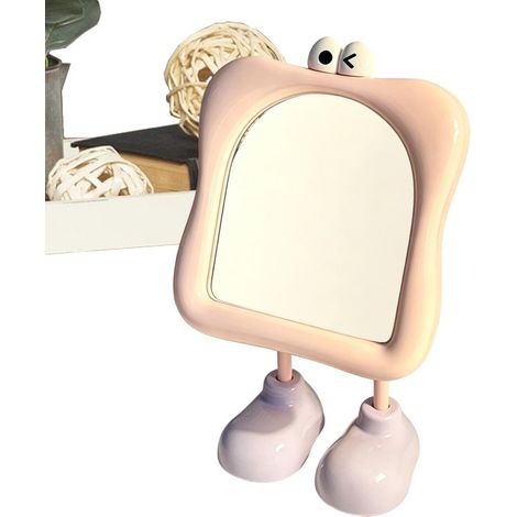 Miroir de Accessoire de Beauté Mignon  Miroir pour Chambre Étudiante Pour Table de Chevet Salle de Bain Femme Maman Adolescent (1/5)