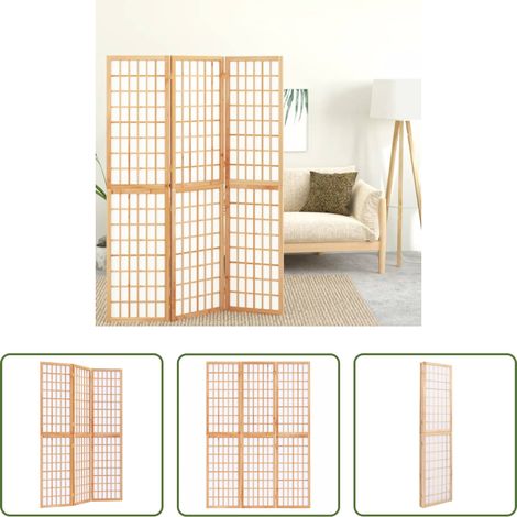 Shoji Paravent - 3-tlg. Paravent Japanischer Stil Faltbar 120x170 cm (1/5)