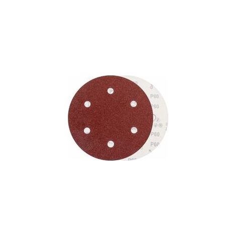 Disque de ponçage 225 mm grain P60 6 trous disques auto-agrippants, 10 tampons de papier abrasif ronds pour ponceuse à cloison sèche,ponceuse à cloison sèche,Ponceuse Girafe,Ponceuse Murale. (1/5)