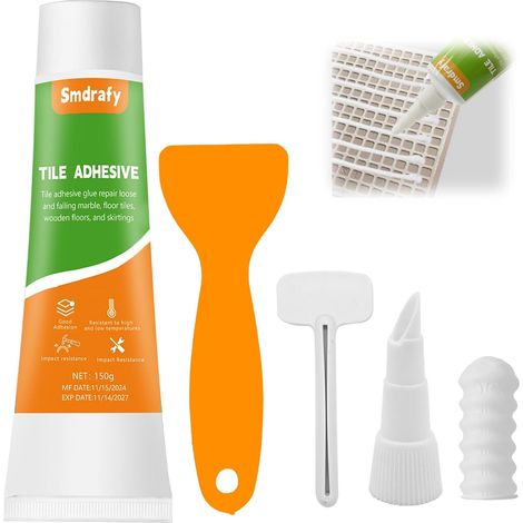 150g Joint Carrelage, Colle carrelage et joint en pâte Blanc Salle de Bain, Enduit de Rebouchage et Rénovation Spécial Cuisine et Salle de Bains,Spécial pièces humides (1/5)