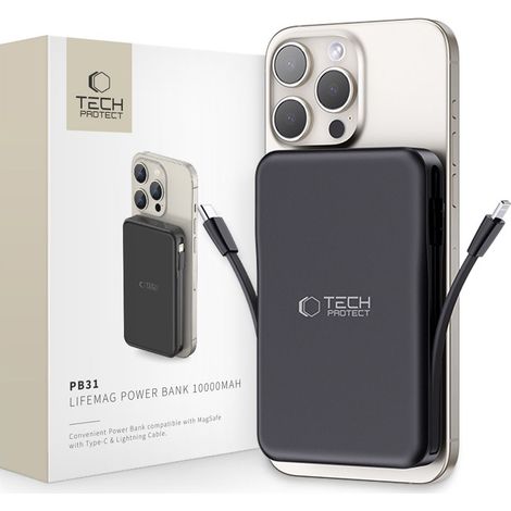 TECH-PROTECT PB31 LIFEMAG MAGSAFE POWER BANK 10000MAH NEGRO
