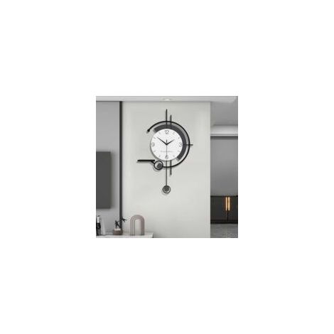Horloge murale moderne 36x57cm – Mouvement silencieux – Cadre métal peint à la main – Décoration intérieure élégante (1/5)